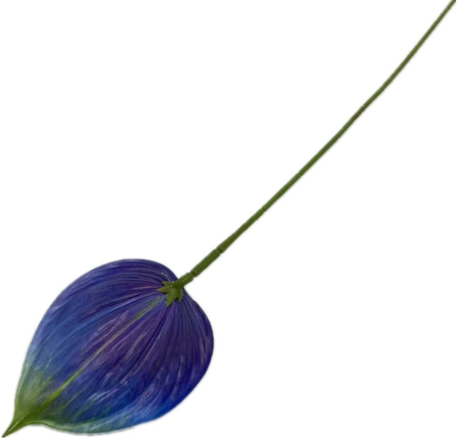 8pccs Artificial Anthurium Plant 3D Print Latex Alocasia Real Touch Flamingo Lily Flower (light purple)