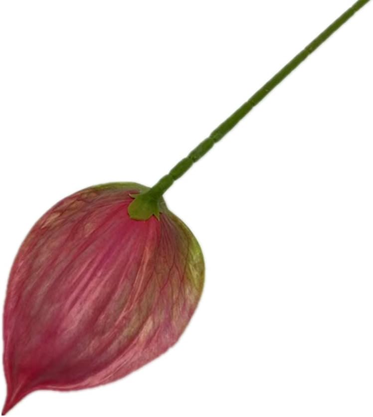 8pccs Artificial Anthurium Plant 3D Print Latex Alocasia Real Touch Flamingo Lily Flower (light purple)