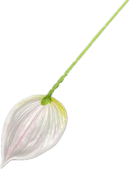8pccs Artificial Anthurium Plant 3D Print Latex Alocasia Real Touch Flamingo Lily Flower (light purple)
