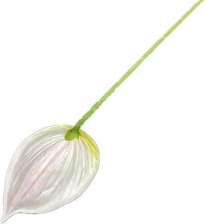 8pccs Artificial Anthurium Plant 3D Print Latex Alocasia Real Touch Flamingo Lily Flower (light purple)