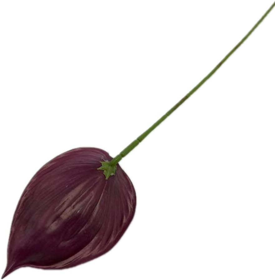 8pccs Artificial Anthurium Plant 3D Print Latex Alocasia Real Touch Flamingo Lily Flower (light purple)