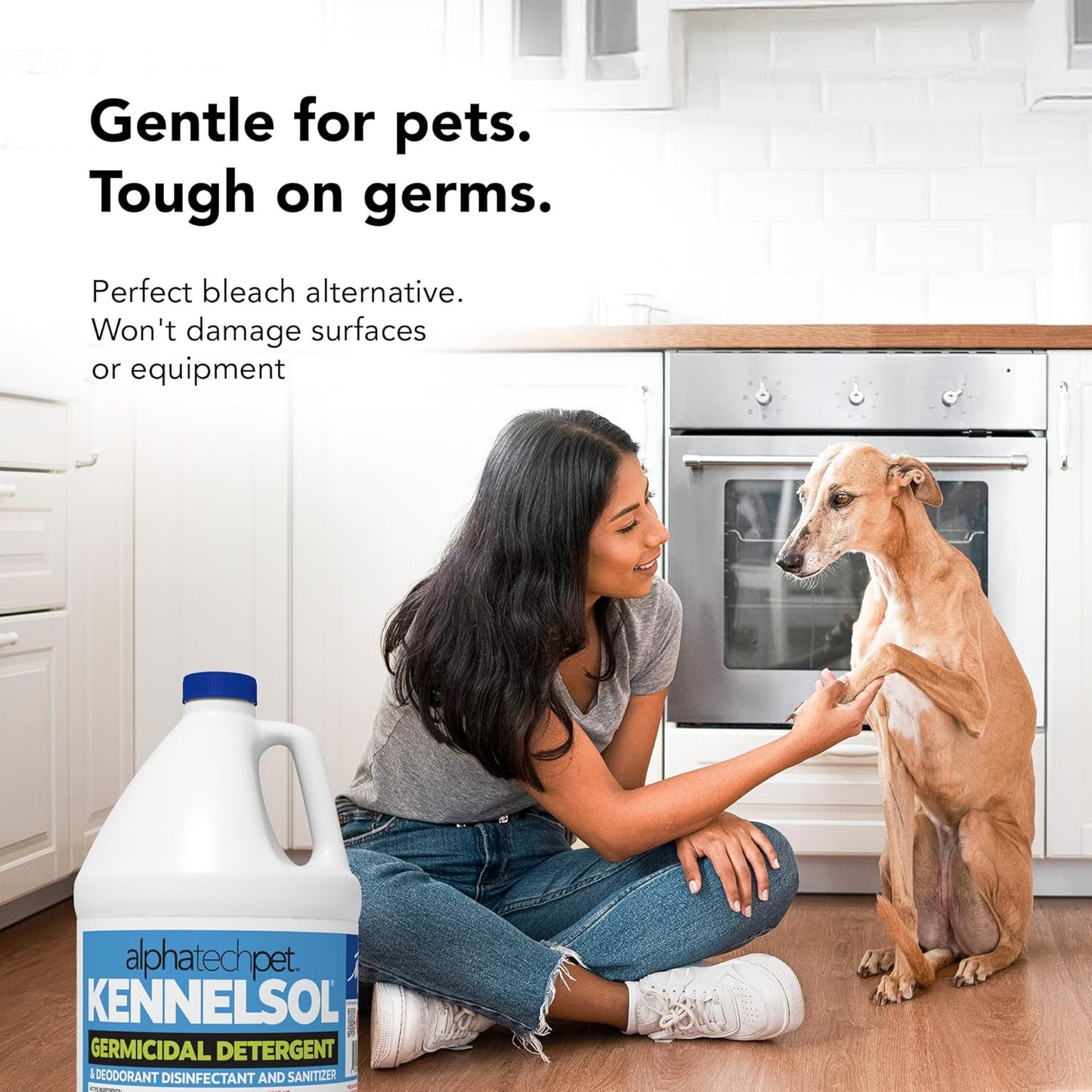 KennelSol Disinfectant & Cleaner for Kennels, 128 fl oz, 1 ct | EPA-Registered, Concentrated Formula, Industrial Germicidal Detergent and Deodorizer for Shelters and Rescue Organizations