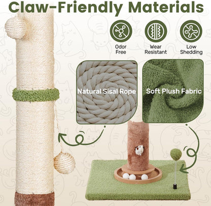 Cat Scratching Post for Indoor Large Kitten Scratch, 35" Tall