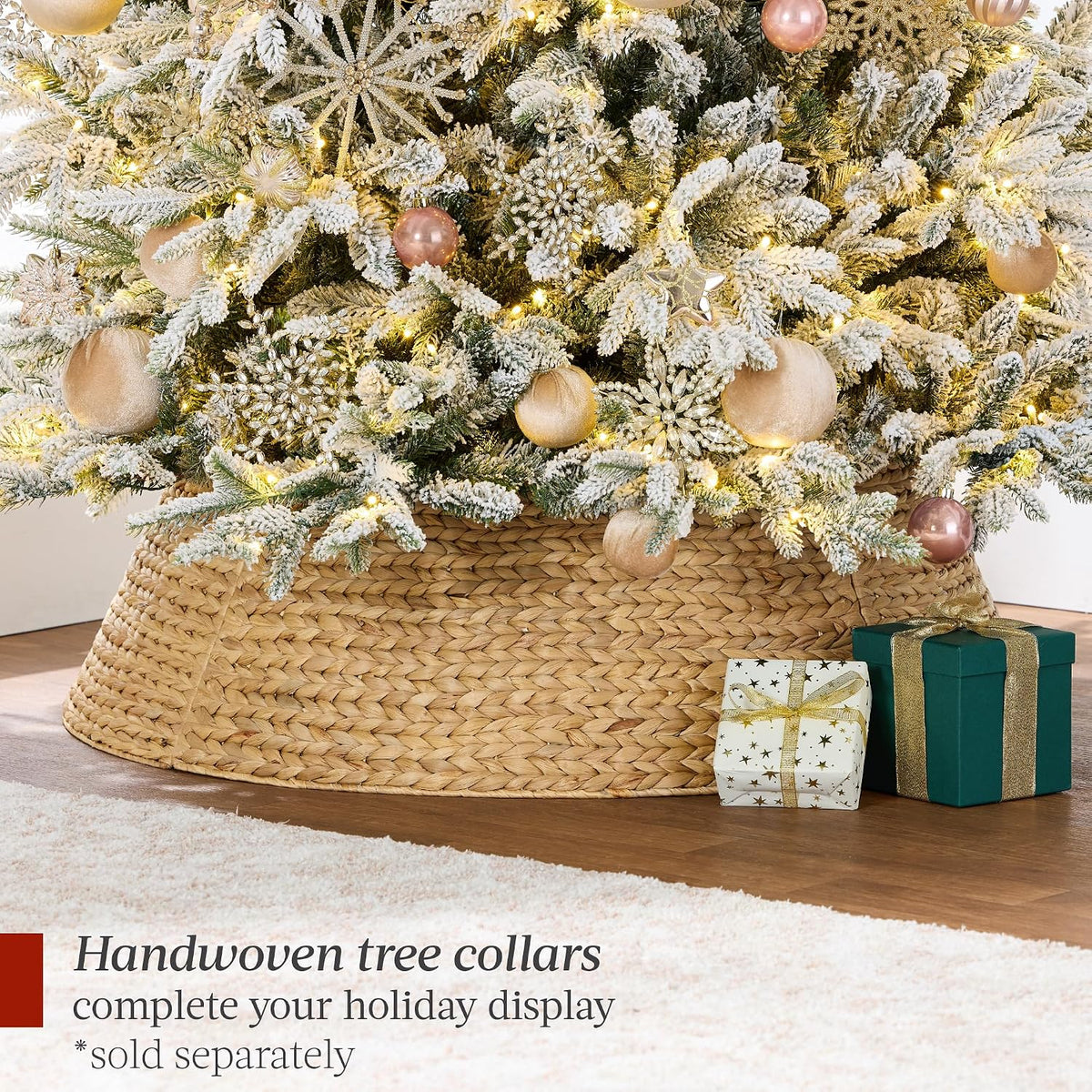 Full Aspen Christmas Tree, 6ft Pre-lit Realistic Noble Fir w/ 450 Glowing Micro LED Lights, 2-in-1 White & Multicolor