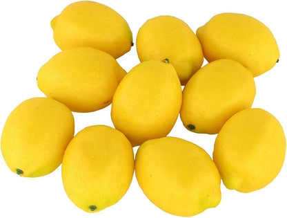 Artificial Lemons Simulation Lifelike Lemons Fake Fruit for Home Kitchen Wedding Party Decoration Photography (Big Size, Yellow)