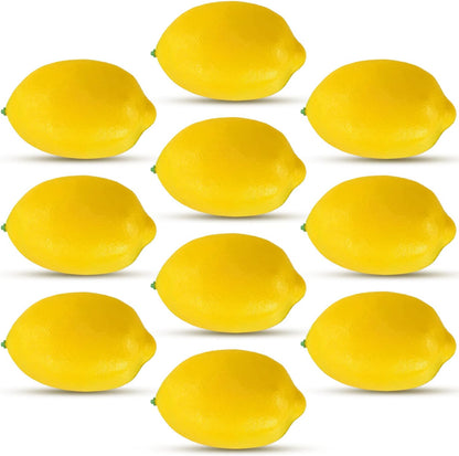 Artificial Lemons Simulation Lifelike Lemons Fake Fruit for Home Kitchen Wedding Party Decoration Photography (Big Size, Yellow)