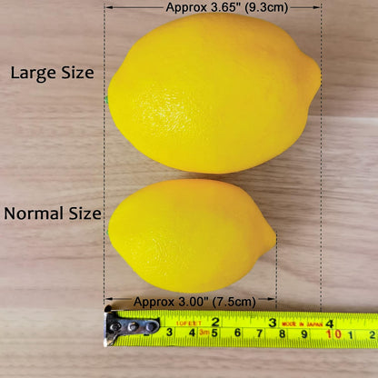 Artificial Lemons Simulation Lifelike Lemons Fake Fruit for Home Kitchen Wedding Party Decoration Photography (Big Size, Yellow)
