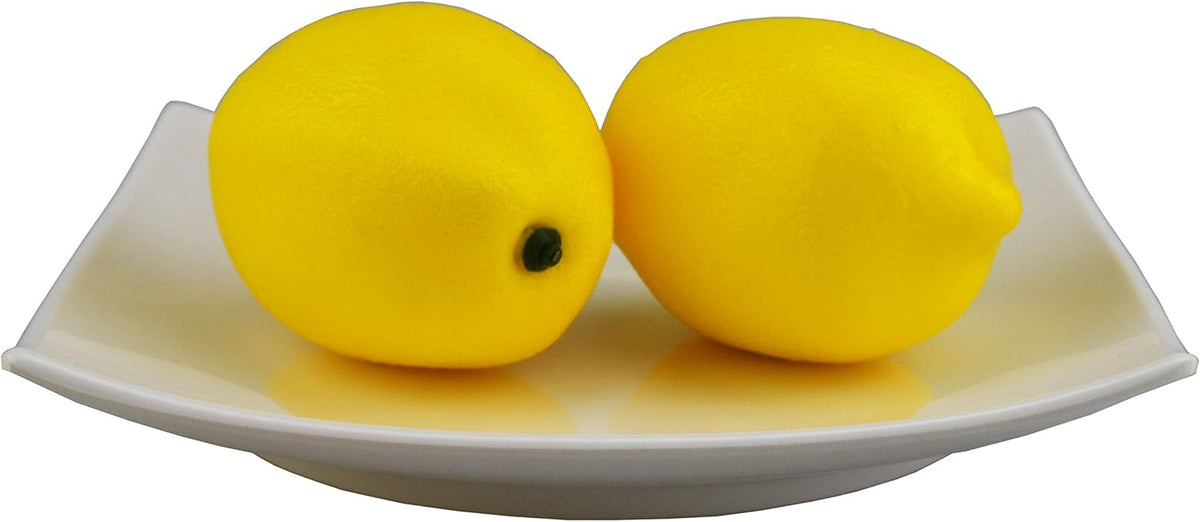 Artificial Lemons Simulation Lifelike Lemons Fake Fruit for Home Kitchen Wedding Party Decoration Photography (Big Size, Yellow)