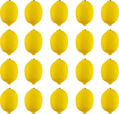 Artificial Lemons Simulation Lifelike Lemons Fake Fruit for Home Kitchen Wedding Party Decoration Photography (Big Size, Yellow)