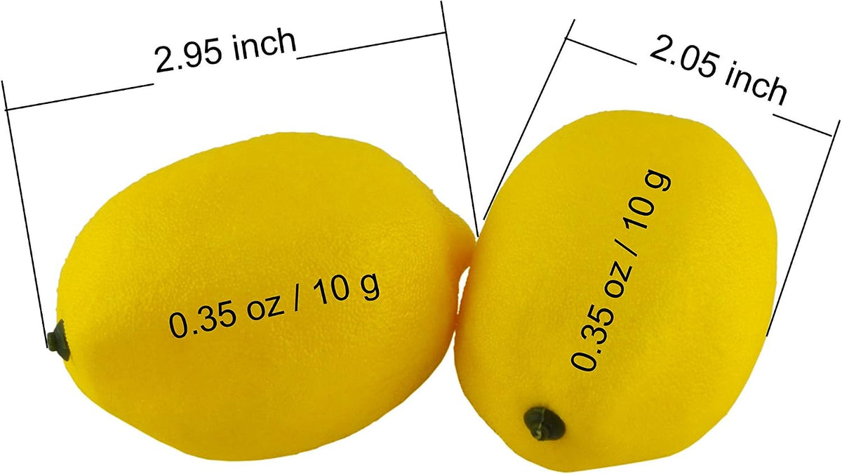 Artificial Lemons Simulation Lifelike Lemons Fake Fruit for Home Kitchen Wedding Party Decoration Photography (Big Size, Yellow)