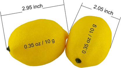 Artificial Lemons Simulation Lifelike Lemons Fake Fruit for Home Kitchen Wedding Party Decoration Photography (Big Size, Yellow)