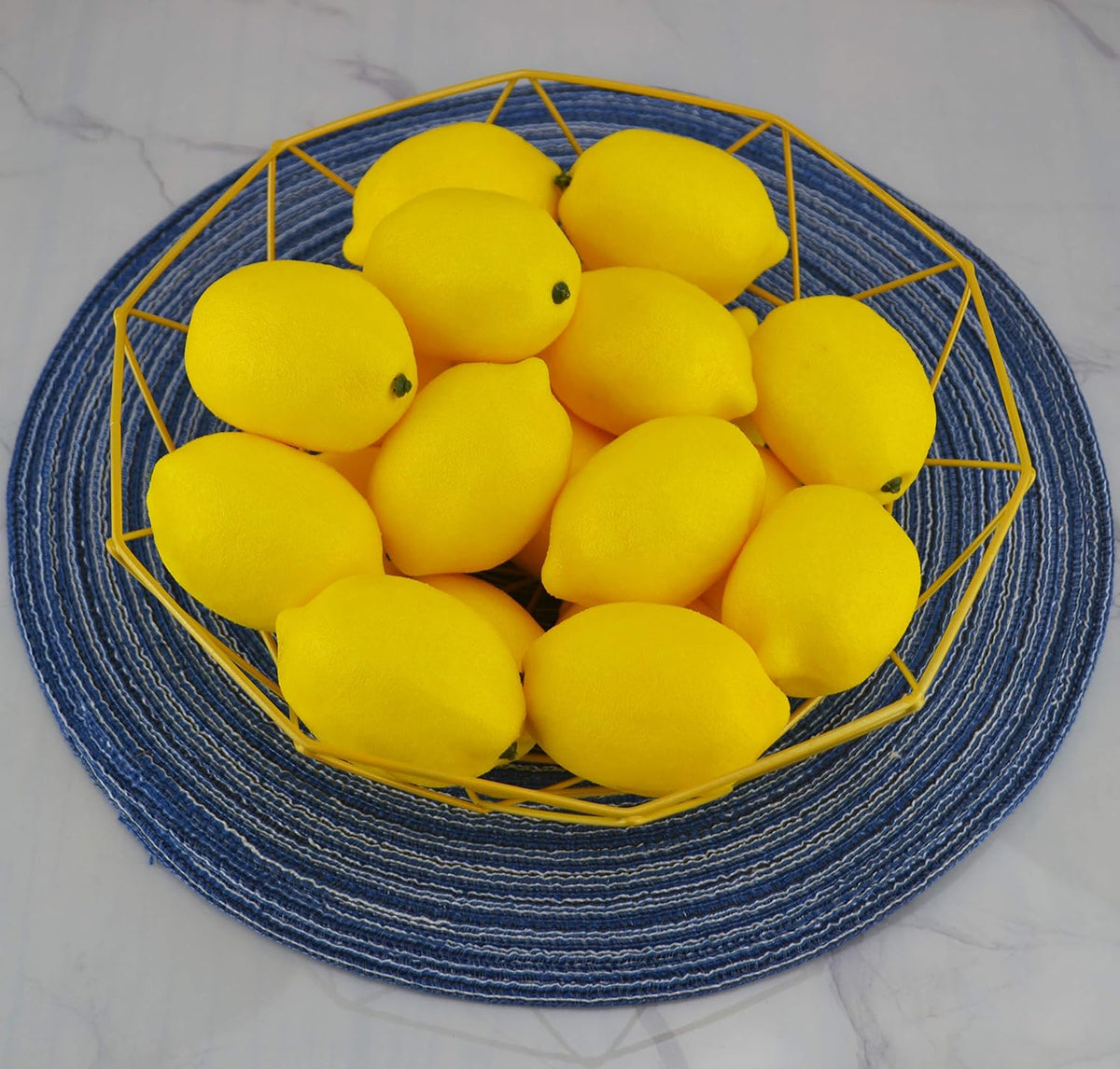 Artificial Lemons Simulation Lifelike Lemons Fake Fruit for Home Kitchen Wedding Party Decoration Photography (Big Size, Yellow)