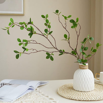 Artificial Plants,6PCS 39" Green Eucalyptus Faux Branches for Vase,Faux Greenery Stems Artificial Plants for Shop Garden Office Home Décor (6, Green Eucalyptus)