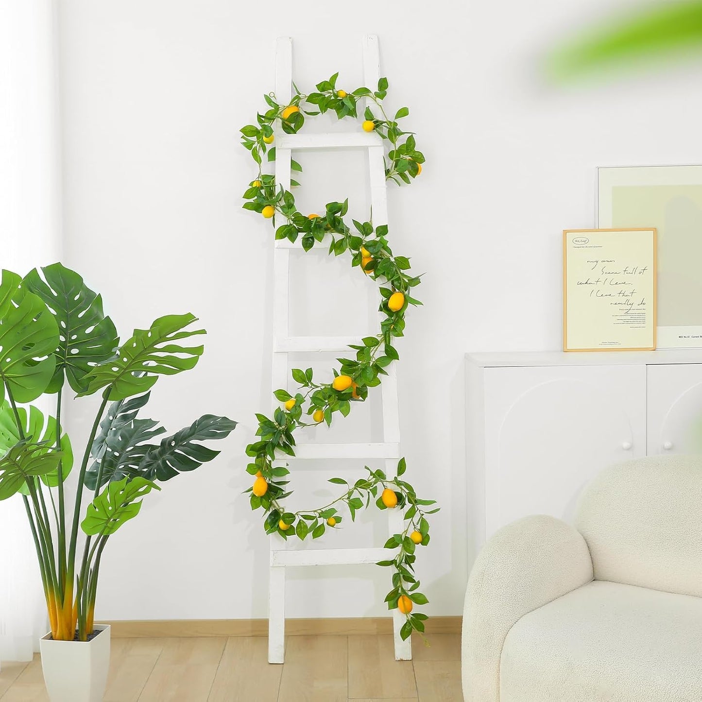 3Pcs Artificial Greenery Ivy Vines Kit, 6FT Odorless Silk Ivy Garland, Green Leaves Fake Hanging Plants, for Boho Decor, Home, Classroom, Wall, Party and Wedding Decoration