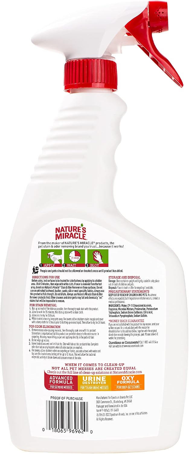 Outdoor Pet Stain & Odor Remover, 64 oz Flip & Go Sprayer