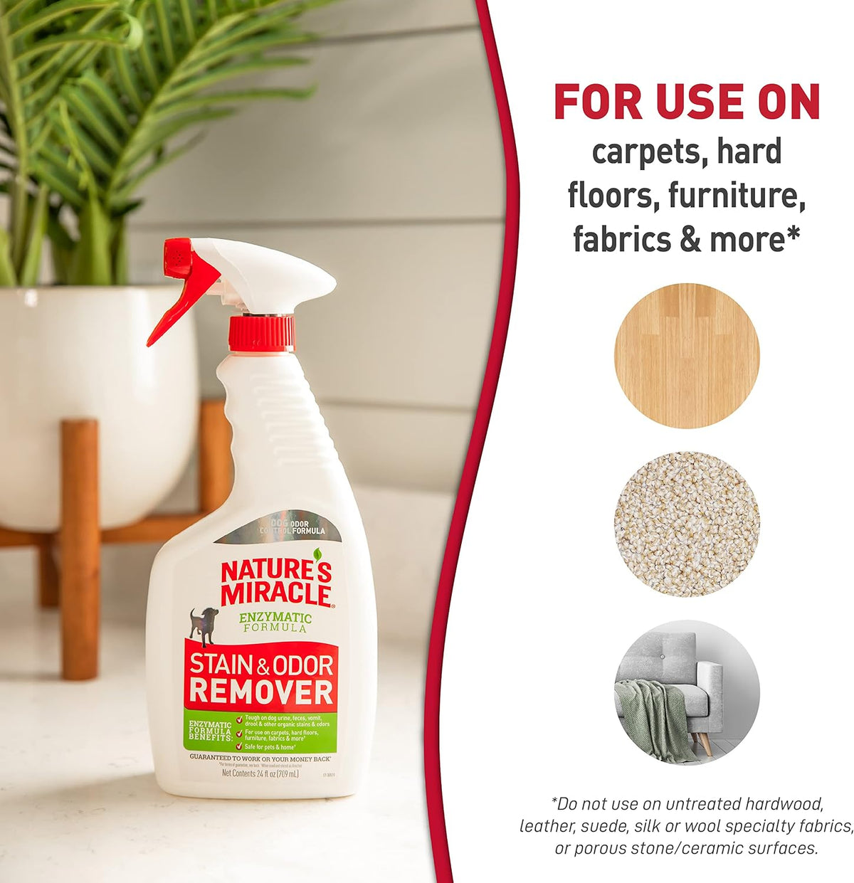 Outdoor Pet Stain & Odor Remover, 64 oz Flip & Go Sprayer