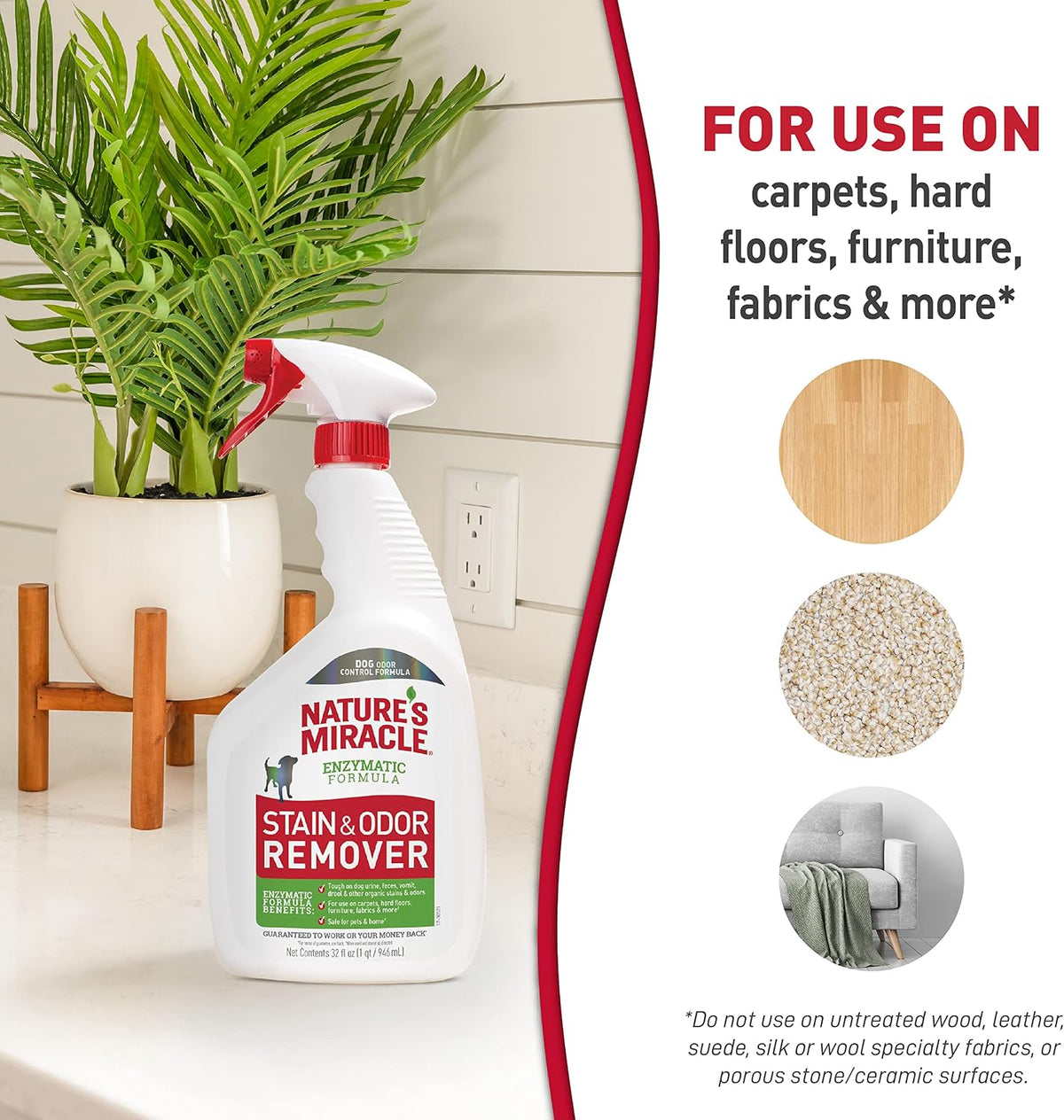 Outdoor Pet Stain & Odor Remover, 64 oz Flip & Go Sprayer