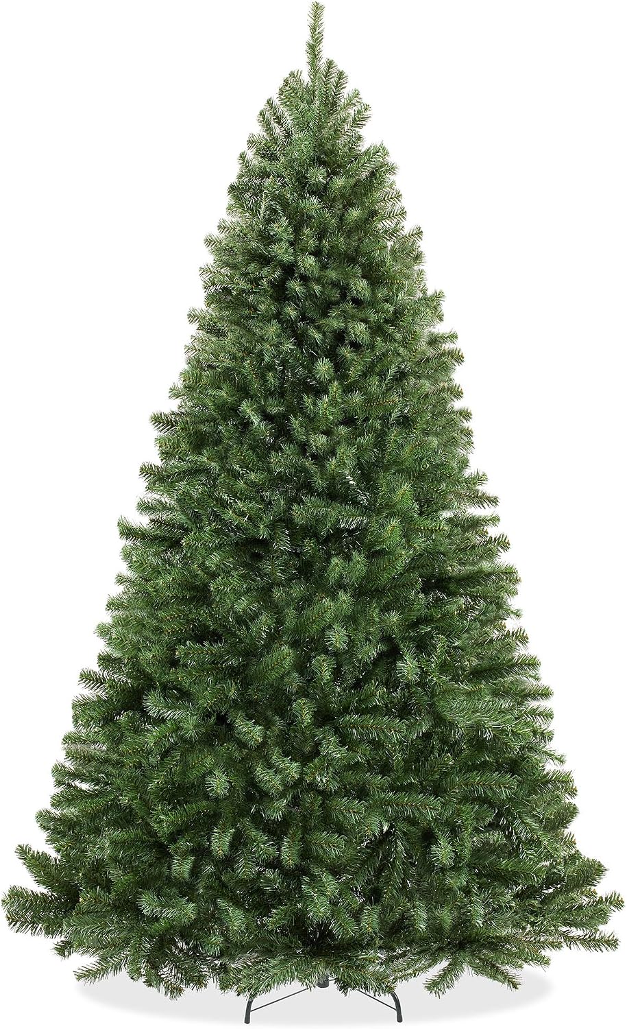 7.5FT Realistic Green Spruce Unlit Artificial Holiday Christmas Tree with Sturdy Metal Stand