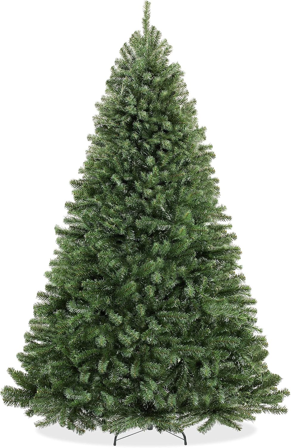 7.5FT Realistic Green Spruce Unlit Artificial Holiday Christmas Tree with Sturdy Metal Stand