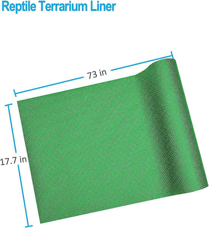 Bearded Dragon Tank Accessories, Reptile Terrarium Liner Substrate for Leopard Gecko, Snake, Lizard and Tortoise, Non-Adhesive Reptile Carpet Bedding for Reptile Tank, Black