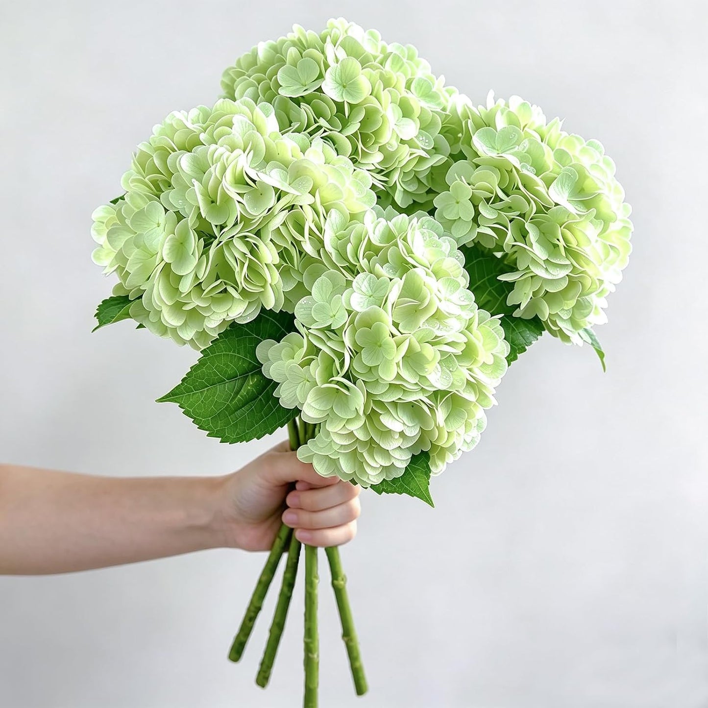 3 Pcs 21" Real Touch Blue Hydrangea Artificial Flowers with Stems, Fake Silk Flowers for Outdoors, Artificial Flowers for Home Decor Wedding Bouquets Centerpieces Vase
