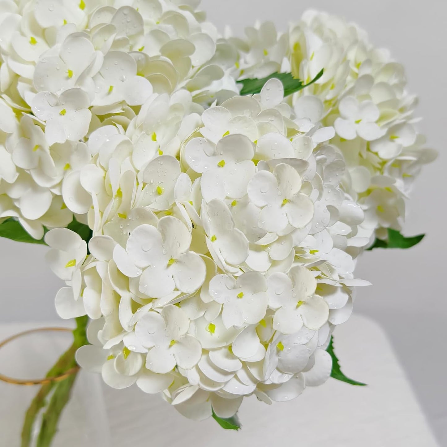 3 Pcs 21" Real Touch Blue Hydrangea Artificial Flowers with Stems, Fake Silk Flowers for Outdoors, Artificial Flowers for Home Decor Wedding Bouquets Centerpieces Vase