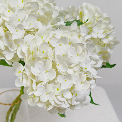 3 Pcs 21" Real Touch Blue Hydrangea Artificial Flowers with Stems, Fake Silk Flowers for Outdoors, Artificial Flowers for Home Decor Wedding Bouquets Centerpieces Vase