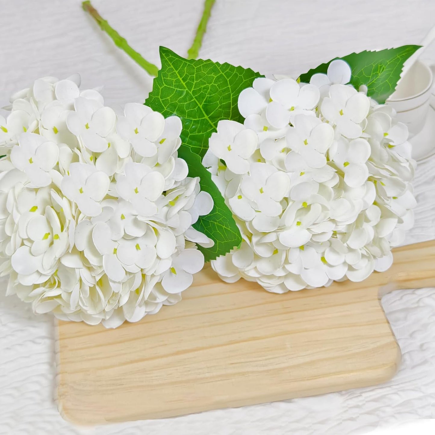 3 Pcs 21" Real Touch Blue Hydrangea Artificial Flowers with Stems, Fake Silk Flowers for Outdoors, Artificial Flowers for Home Decor Wedding Bouquets Centerpieces Vase