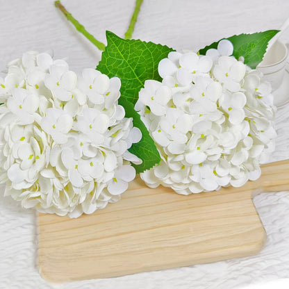 3 Pcs 21" Real Touch Blue Hydrangea Artificial Flowers with Stems, Fake Silk Flowers for Outdoors, Artificial Flowers for Home Decor Wedding Bouquets Centerpieces Vase