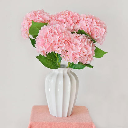 3 Pcs 21" Real Touch Blue Hydrangea Artificial Flowers with Stems, Fake Silk Flowers for Outdoors, Artificial Flowers for Home Decor Wedding Bouquets Centerpieces Vase