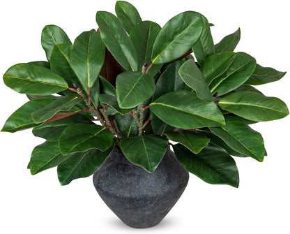 Artificial Magnolia Floral Stems 2PCS 19.7'' Tall Faux Magnolia Silk Flowers Bouquet Fake Greenery Branches for Home Wedding Arrangements Table Vase Centerpieces Rustic Decor(Vase not Included)