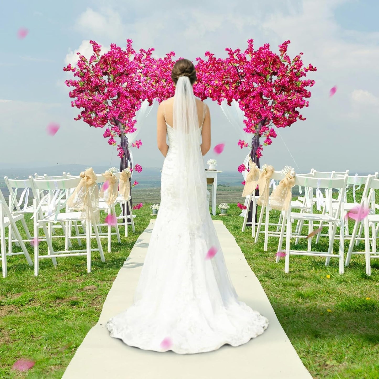 Large Pink Artificial Bougainvillea Tree Artificial Tree for Landscape and Venue Decoration - Indoor Outdoor Use (1.5x1.2m)