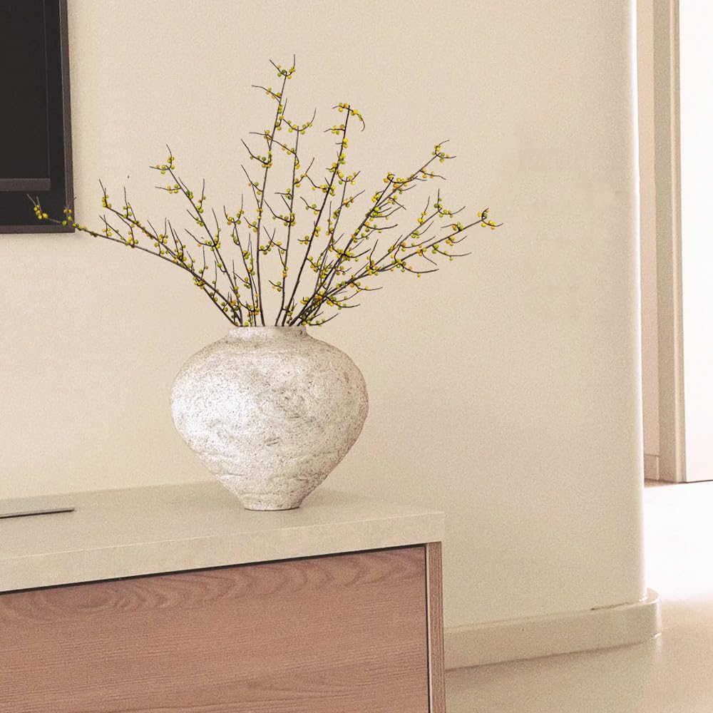 Artificial Plants,4Pcs 35" Faux Branches for Vase,Faux Stems,Fake Plants Greenery Stems for Shop Office Kitchen Home Decor (4, Pomegranate)
