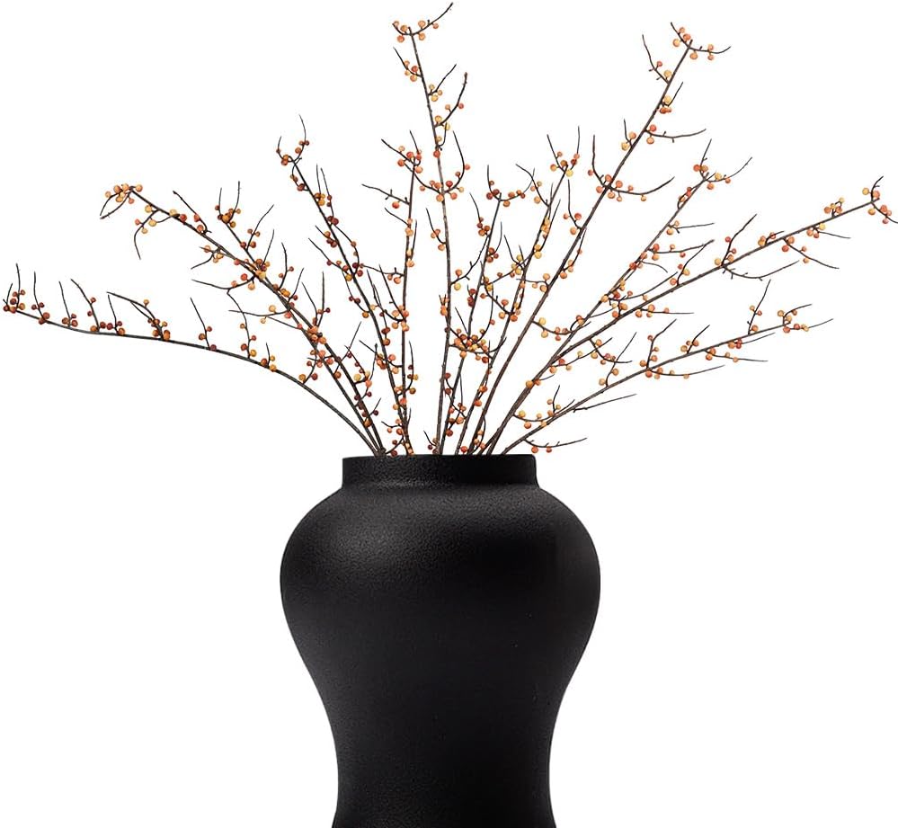 Artificial Plants,4Pcs 35" Faux Branches for Vase,Faux Stems,Fake Plants Greenery Stems for Shop Office Kitchen Home Decor (4, Pomegranate)