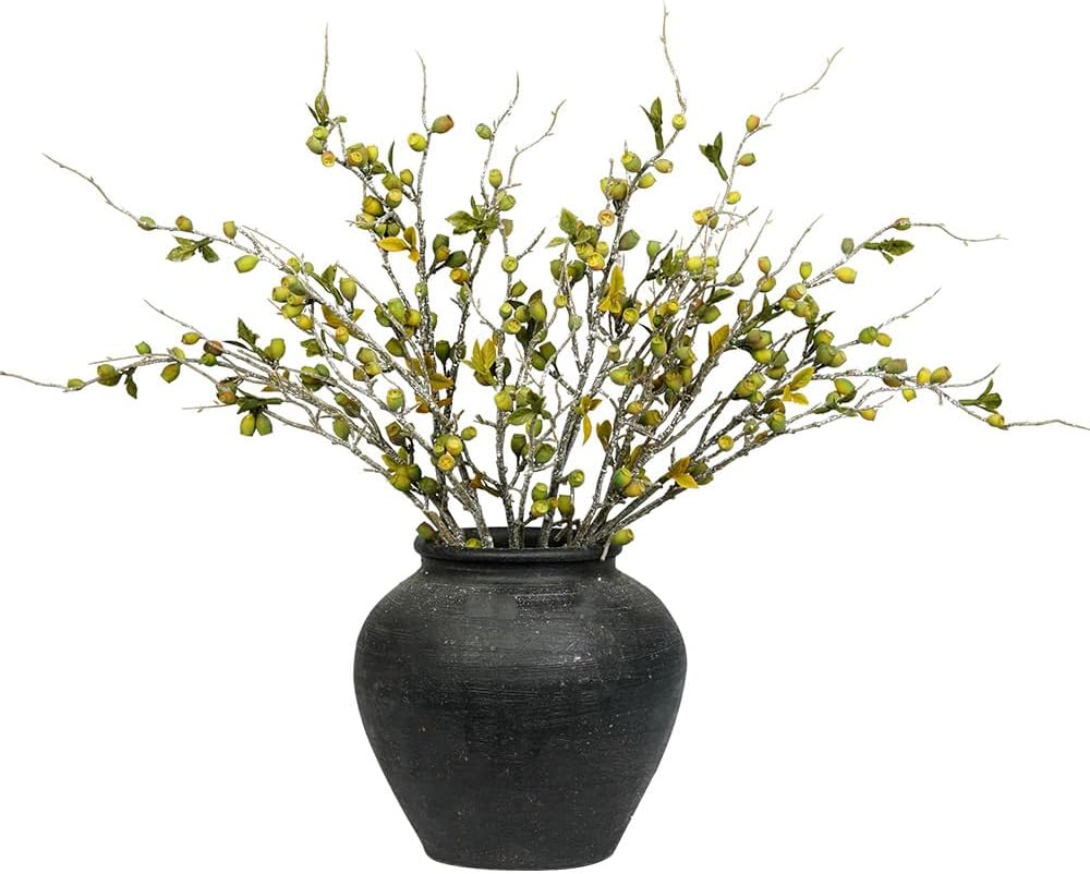 Artificial Plants,4Pcs 35" Faux Branches for Vase,Faux Stems,Fake Plants Greenery Stems for Shop Office Kitchen Home Decor (4, Pomegranate)