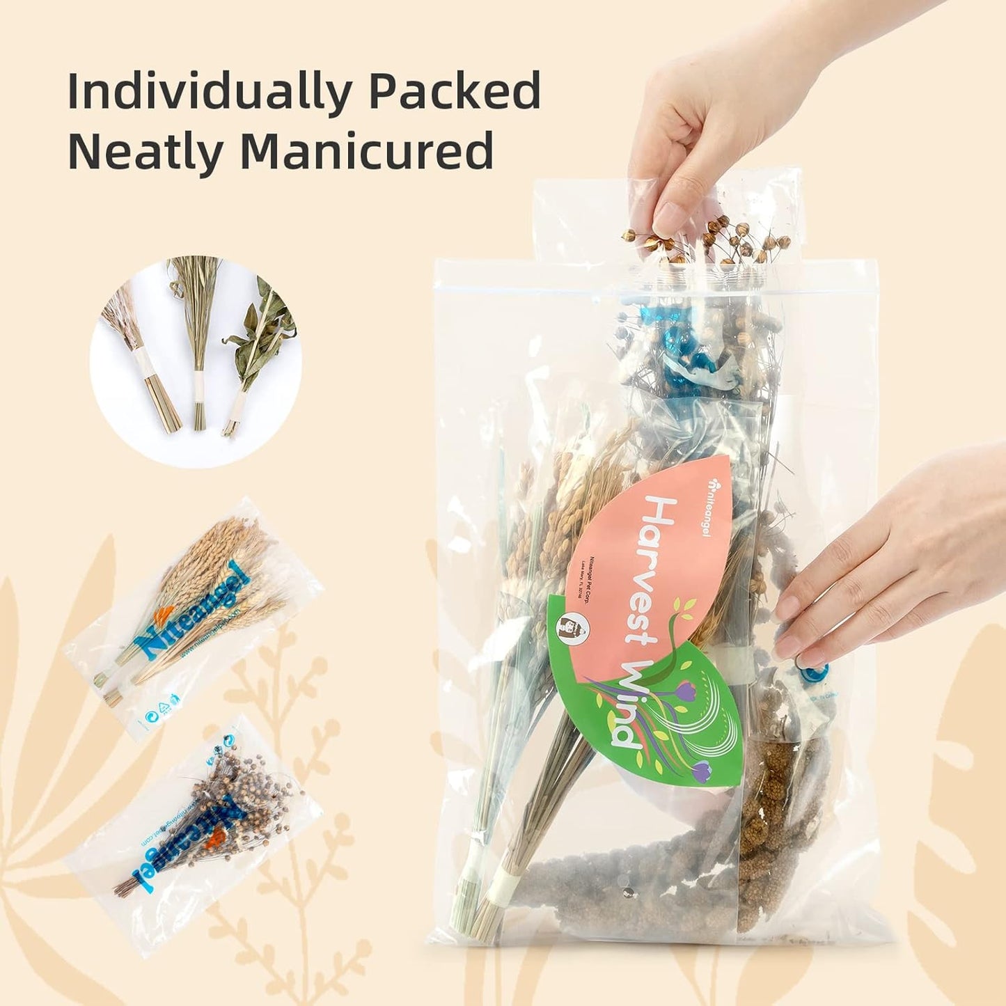Natural & Soft Hamster Bedding Mate Small Animal Habitat Decor for Syrian Dwarf Hamsters Gerbils Mice Degus Bunny or Other Small-Sized Pet (Flowers Scent Path)