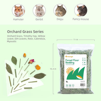 Natural & Soft Hamster Bedding Mate Small Animal Habitat Decor for Syrian Dwarf Hamsters Gerbils Mice Degus Bunny or Other Small-Sized Pet (Flowers Scent Path)
