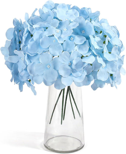 46Pcs Hydrangea Artificial Flowers Silk Hydrangea Heads | with Stems, Ivory Artificial Hydrangea Flowers for DIY Wedding Centerpiece, Garden, Home, Party, Baby Shower Decor