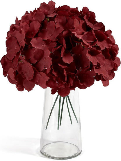 46Pcs Hydrangea Artificial Flowers Silk Hydrangea Heads | with Stems, Ivory Artificial Hydrangea Flowers for DIY Wedding Centerpiece, Garden, Home, Party, Baby Shower Decor