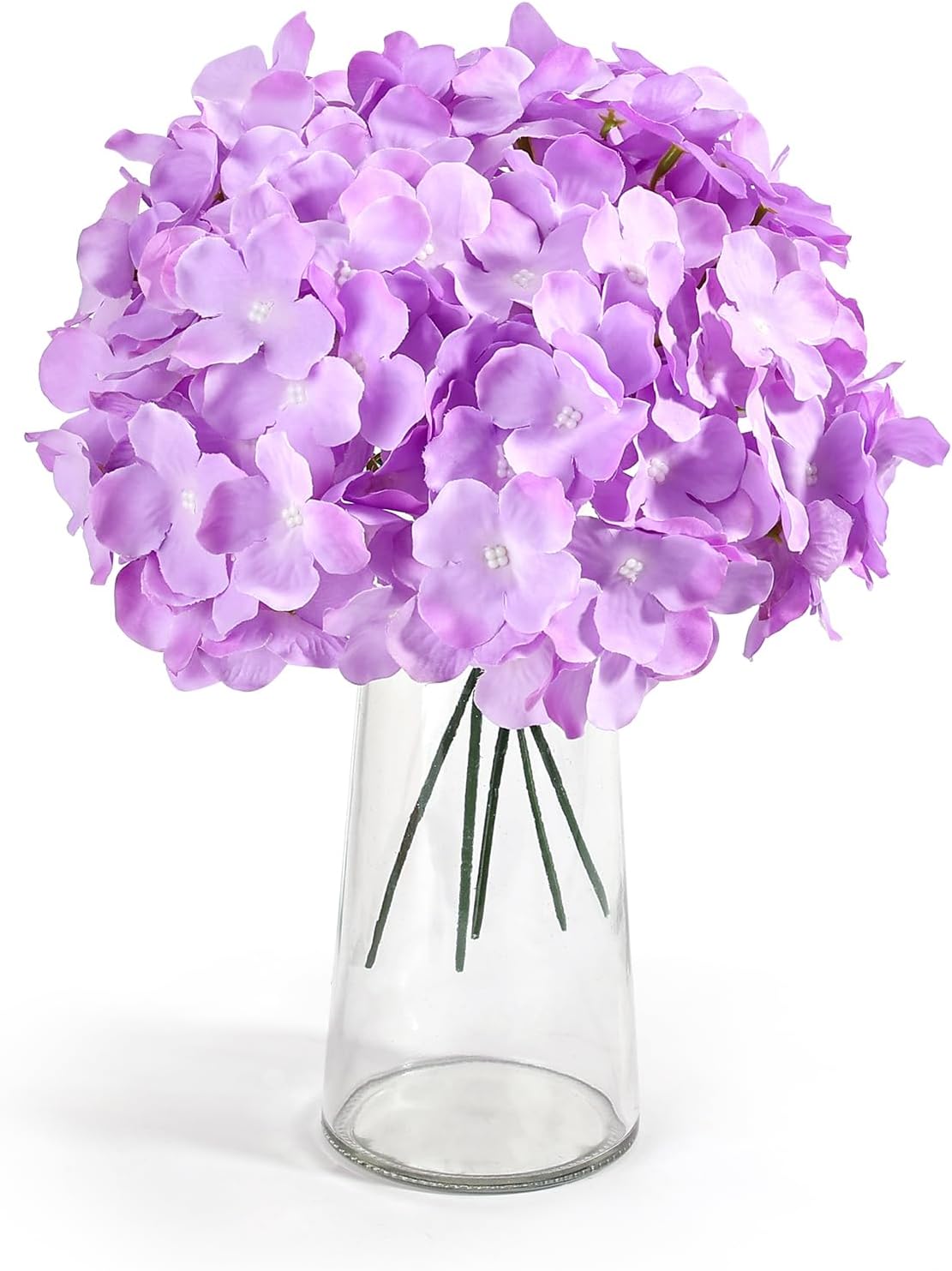 46Pcs Hydrangea Artificial Flowers Silk Hydrangea Heads | with Stems, Ivory Artificial Hydrangea Flowers for DIY Wedding Centerpiece, Garden, Home, Party, Baby Shower Decor
