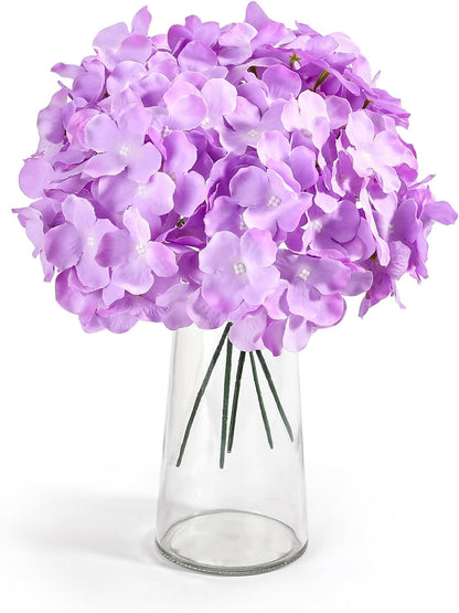 46Pcs Hydrangea Artificial Flowers Silk Hydrangea Heads | with Stems, Ivory Artificial Hydrangea Flowers for DIY Wedding Centerpiece, Garden, Home, Party, Baby Shower Decor