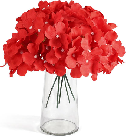 46Pcs Hydrangea Artificial Flowers Silk Hydrangea Heads | with Stems, Ivory Artificial Hydrangea Flowers for DIY Wedding Centerpiece, Garden, Home, Party, Baby Shower Decor
