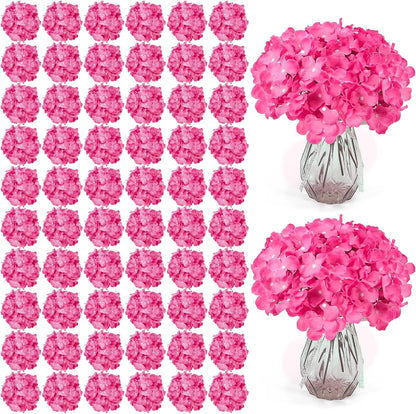 46Pcs Hydrangea Artificial Flowers Silk Hydrangea Heads | with Stems, Ivory Artificial Hydrangea Flowers for DIY Wedding Centerpiece, Garden, Home, Party, Baby Shower Decor