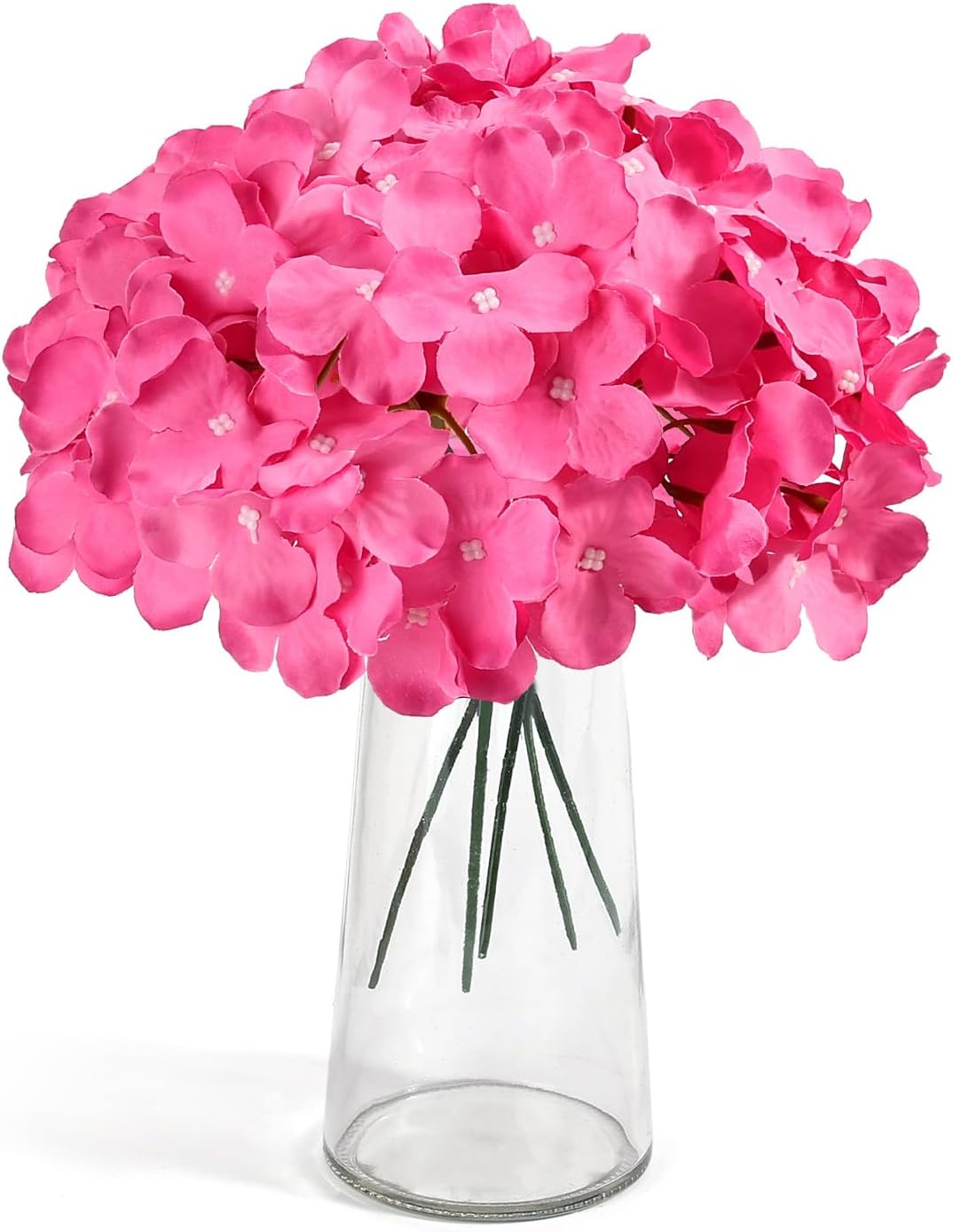 46Pcs Hydrangea Artificial Flowers Silk Hydrangea Heads | with Stems, Ivory Artificial Hydrangea Flowers for DIY Wedding Centerpiece, Garden, Home, Party, Baby Shower Decor