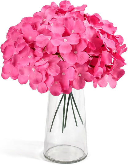 46Pcs Hydrangea Artificial Flowers Silk Hydrangea Heads | with Stems, Ivory Artificial Hydrangea Flowers for DIY Wedding Centerpiece, Garden, Home, Party, Baby Shower Decor