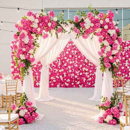 46Pcs Hydrangea Artificial Flowers Silk Hydrangea Heads | with Stems, Ivory Artificial Hydrangea Flowers for DIY Wedding Centerpiece, Garden, Home, Party, Baby Shower Decor