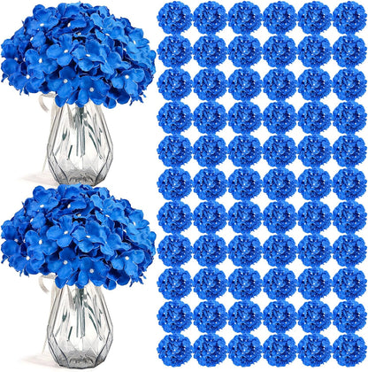 46Pcs Hydrangea Artificial Flowers Silk Hydrangea Heads | with Stems, Ivory Artificial Hydrangea Flowers for DIY Wedding Centerpiece, Garden, Home, Party, Baby Shower Decor