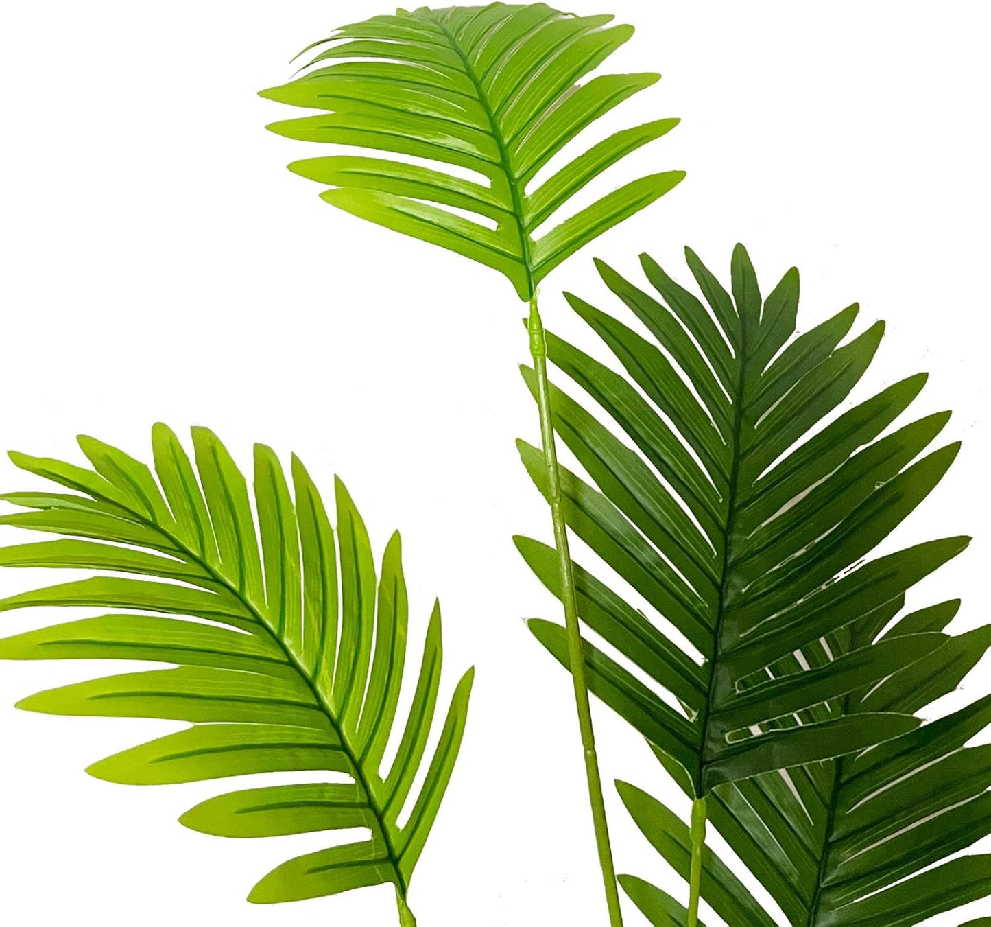 Artificial Areca Palm Plant Silk Fake Potted Faux Tree in Pot for Indoor Outdoor Modern Decoration House Living Room Home Decor Wedding Office Floor Garden (31" Green)
