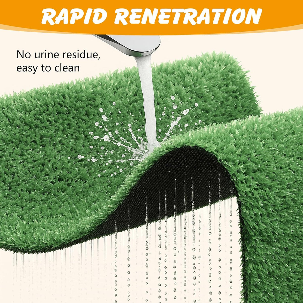 Dog Grass Pad with Tray, 35 x 23 in, 2 Replacement Turf Pads