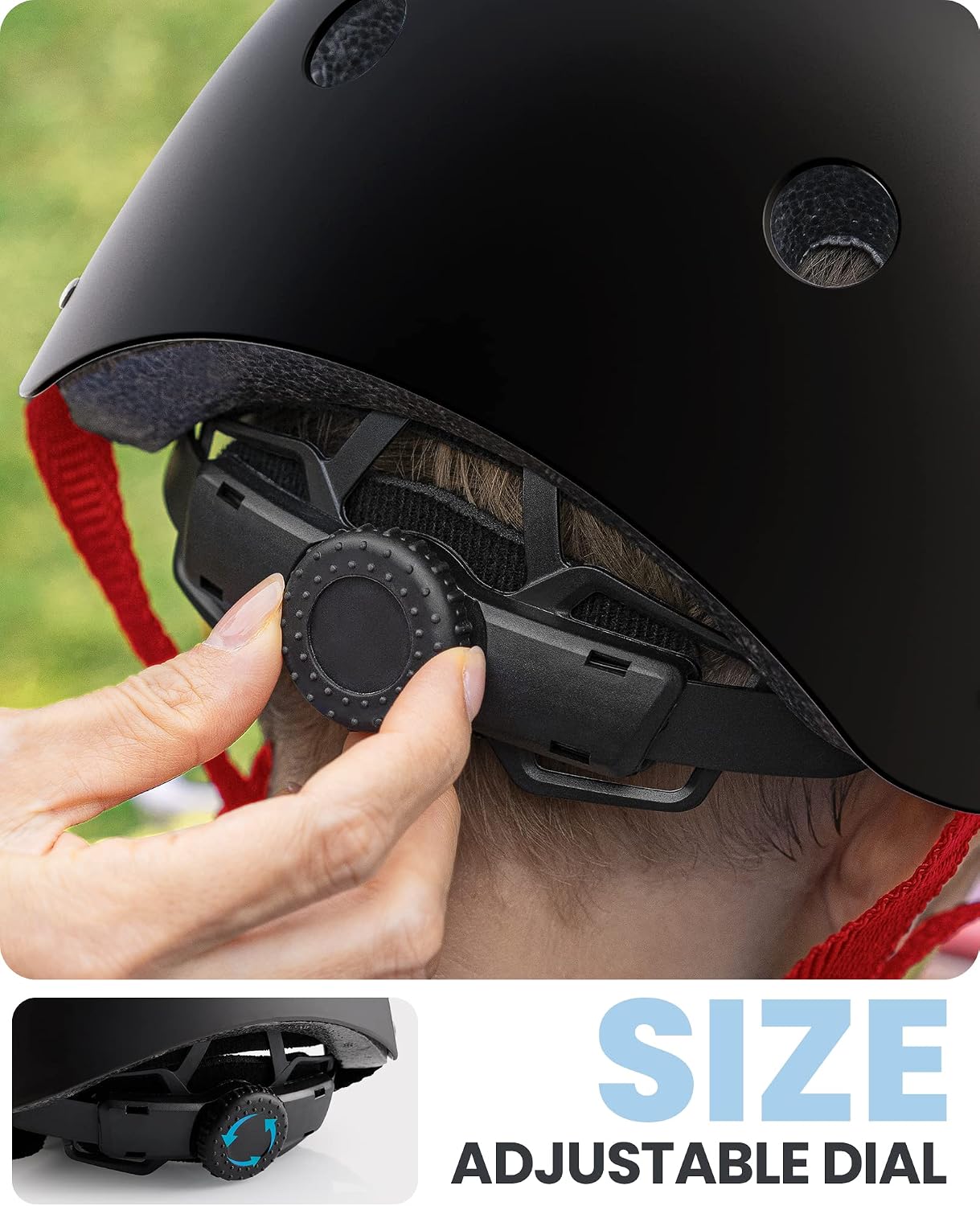Kids Bike Helmet, Adjustable for Cycling & Skating | ABS shell + EPS foam, Breathable washable liners, CPSC certified, Adjustable dial & strap, Toddler to youth fit